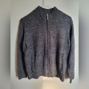 Karen Scott Women's Gray Quarter-Zip knit Sweater. Sz. M
